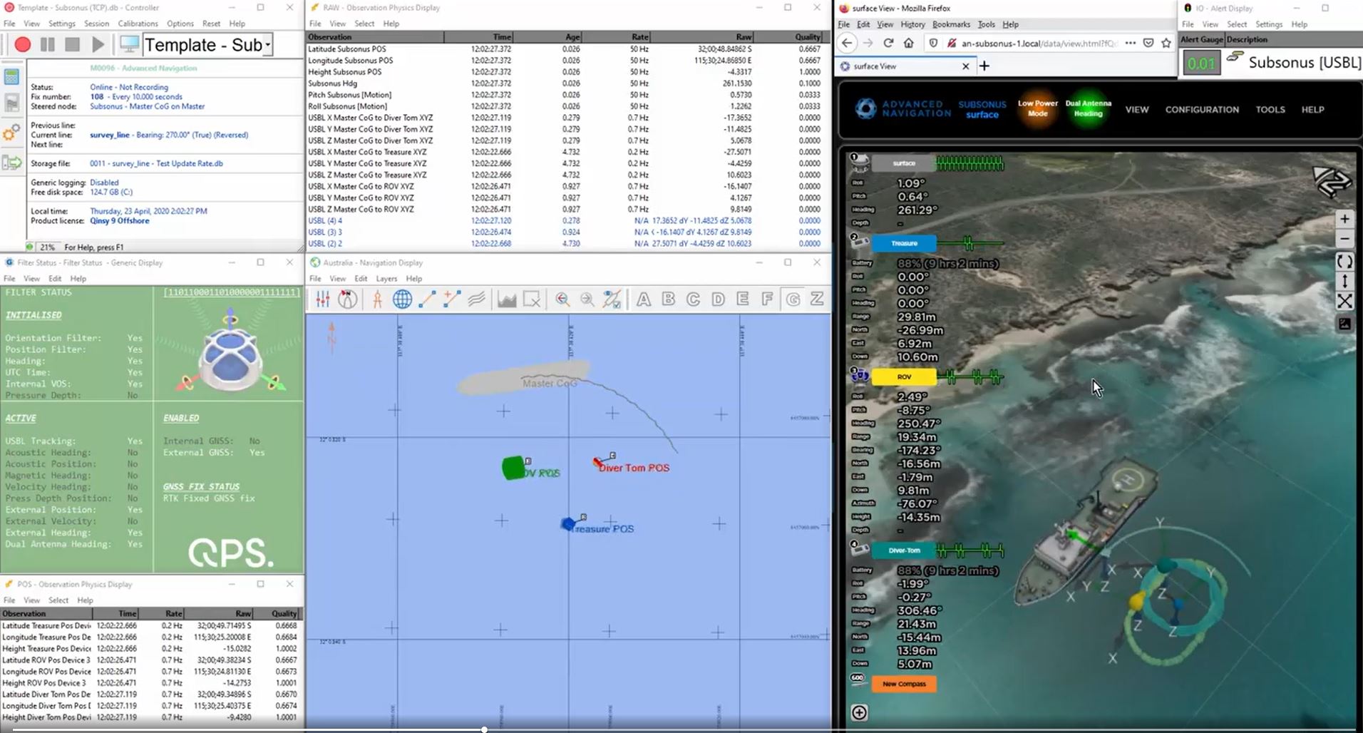 QINSY 9软件现己支持Advanced Navigation的SUBSONUS超短基线产品